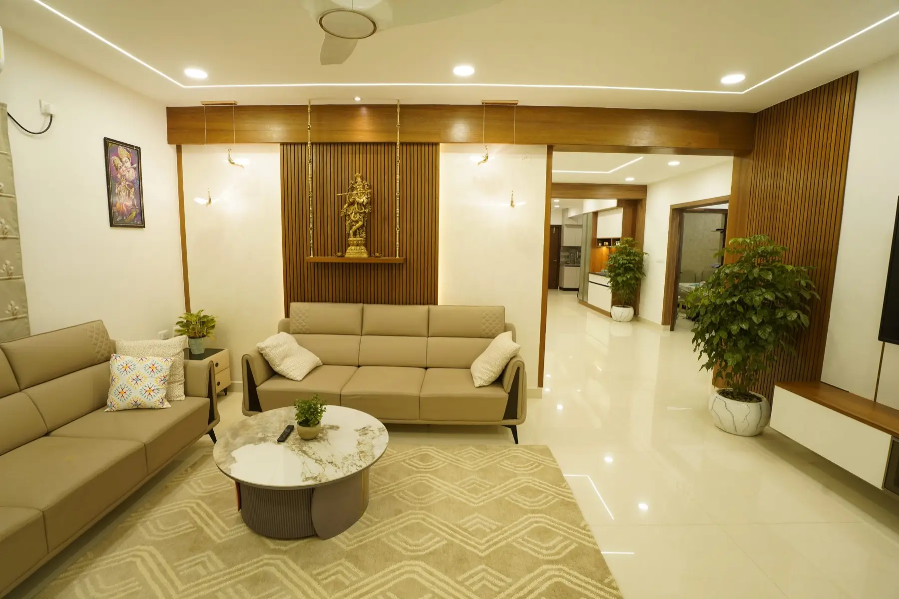 Pavan Sruthi, Living room · Uvera Heights, LB Nagar by Simplify Home
