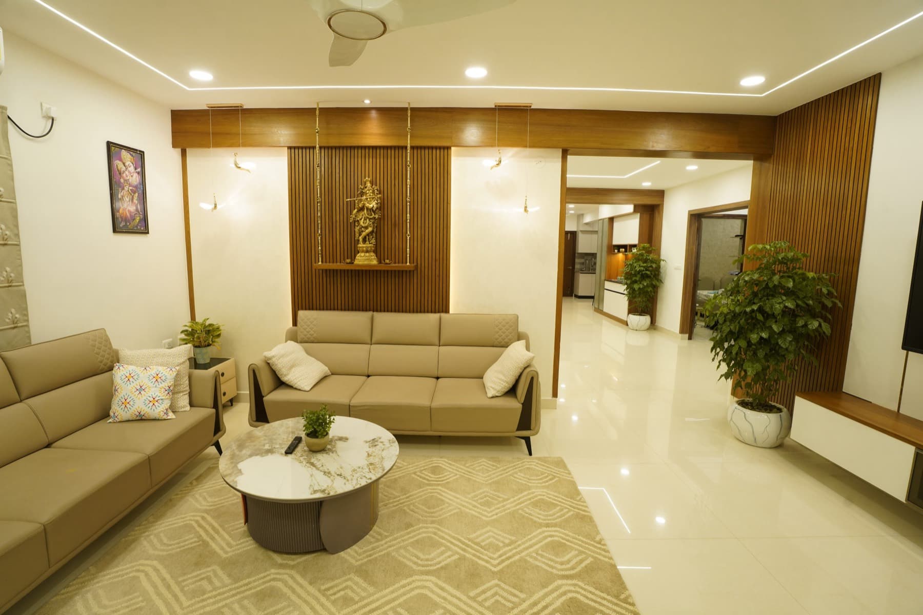 Pavan Sruthi, Living room · Uvera Heights, LB Nagar by Simplify Home