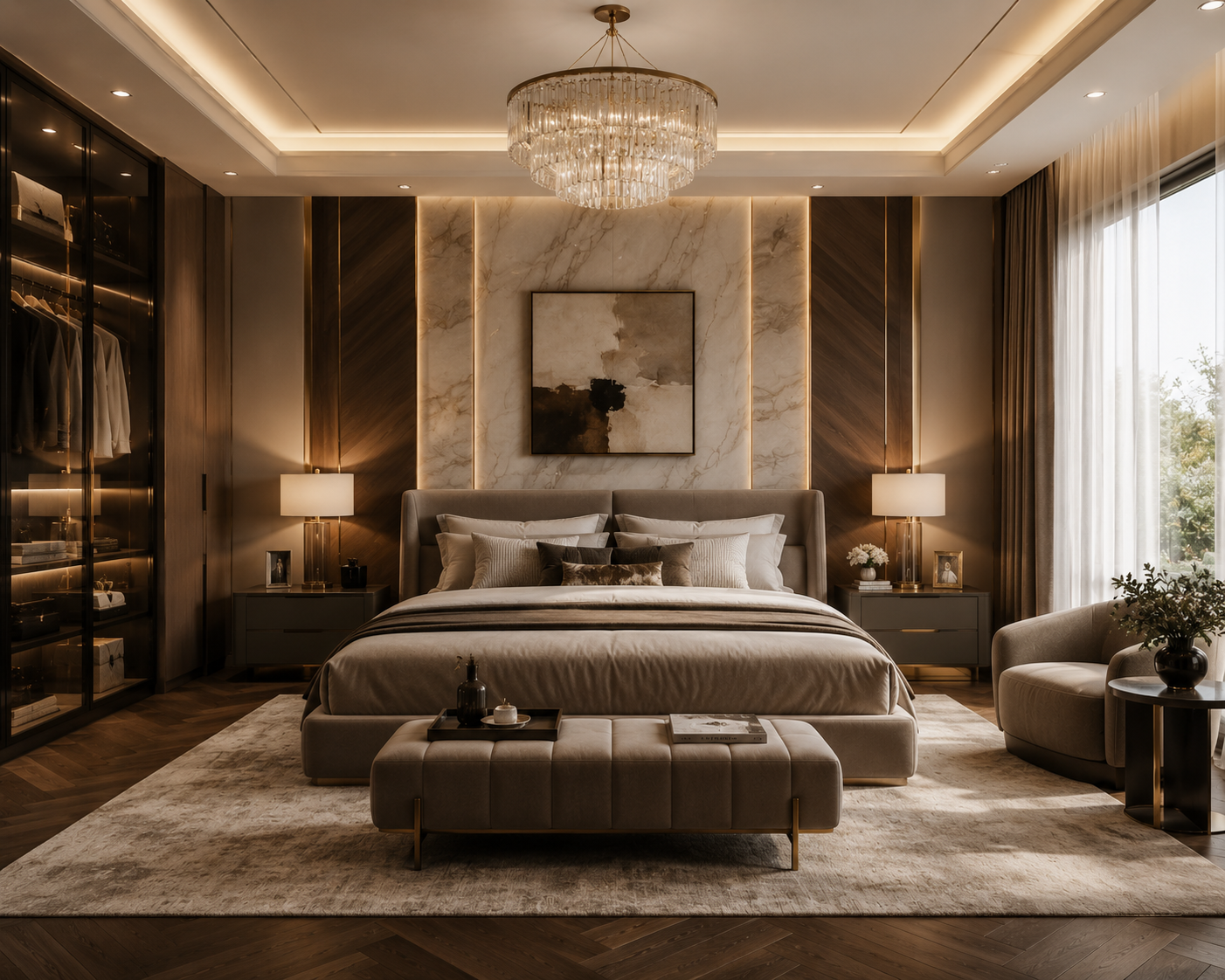 Luxury Bedroom Interior Designers in Auro The Regent