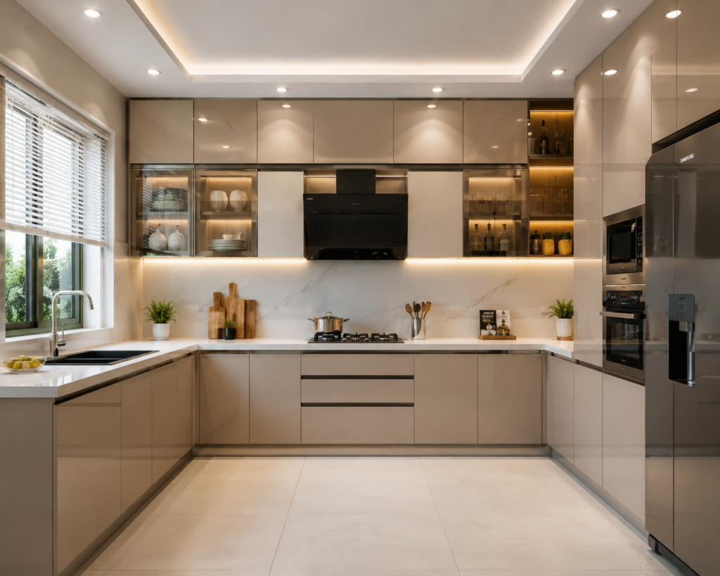 Luxury modular kitchen in my home mangala, kondapur