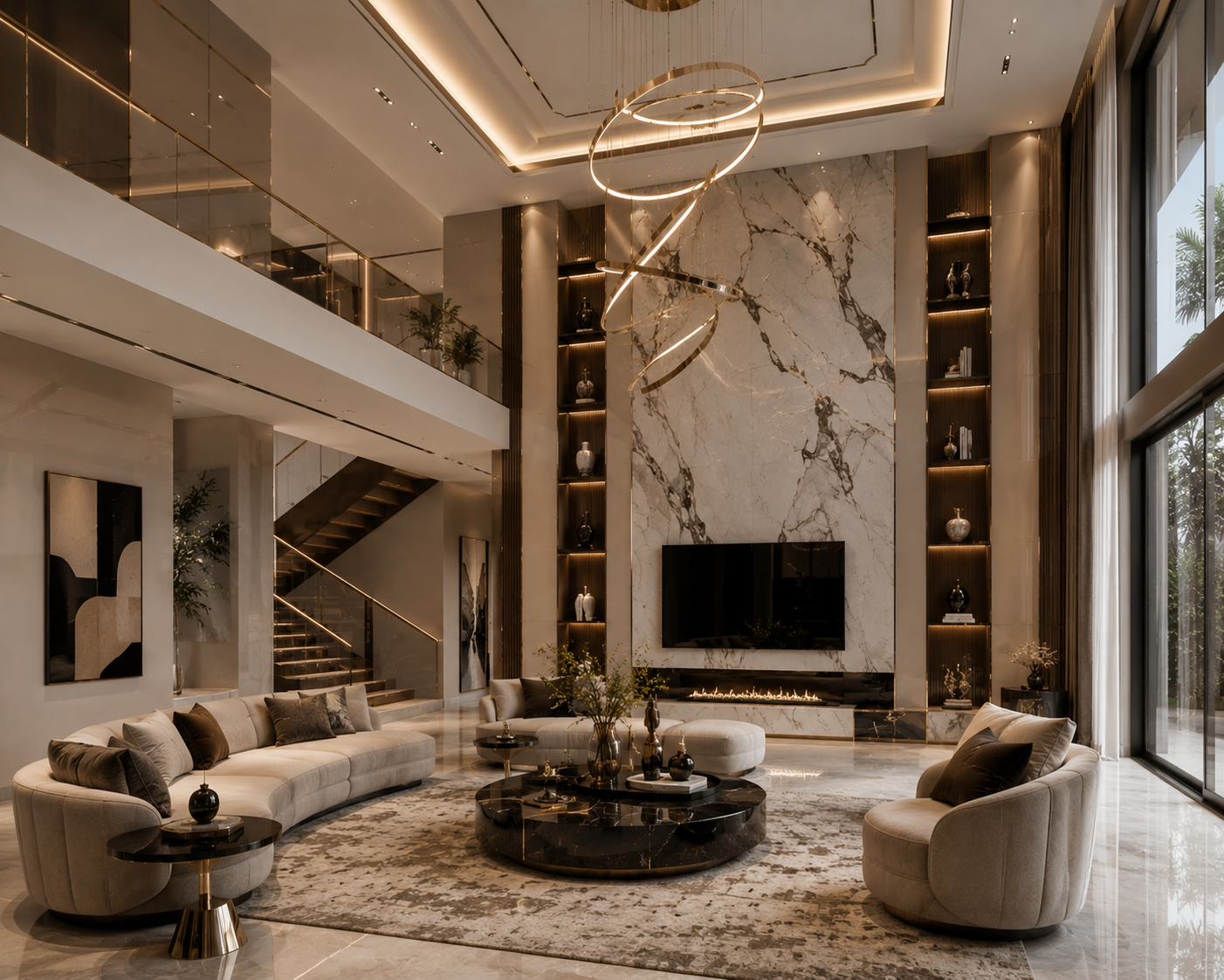 Luxury Living Room Interiors in Raghava IRIS