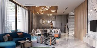 Luxury Living Room Interiors in Aparna Sarovar Zenith