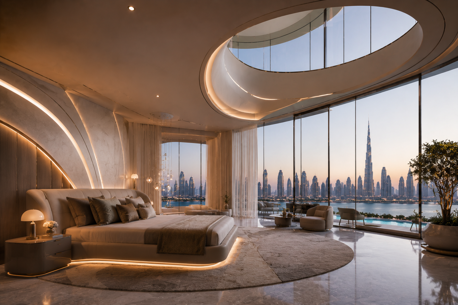 Luxury Bedroom Interior Designers in Trevita By Cybercity