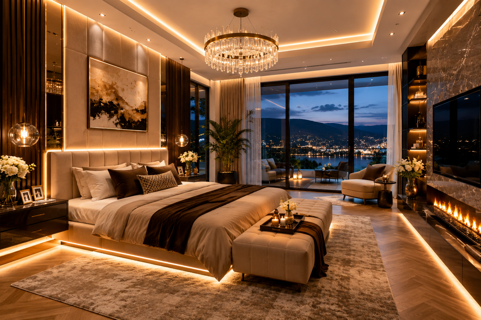 Luxury Bedroom Interior Designers in HUDA Layout