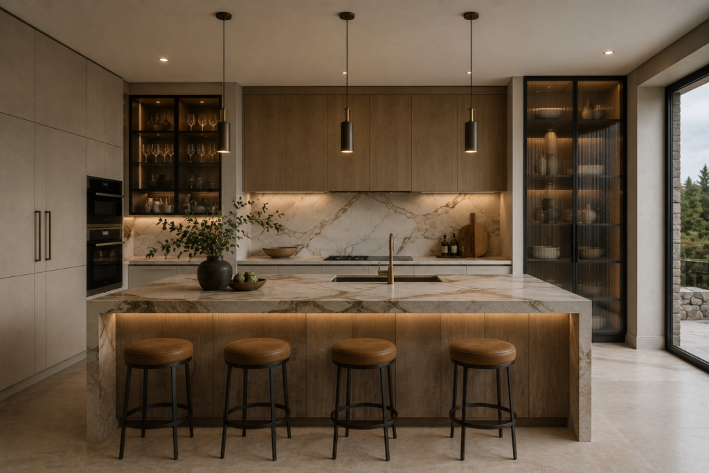 Luxury Modular Kitchen Designers in Vamsiram Suvarna Durga Tech Park Residences