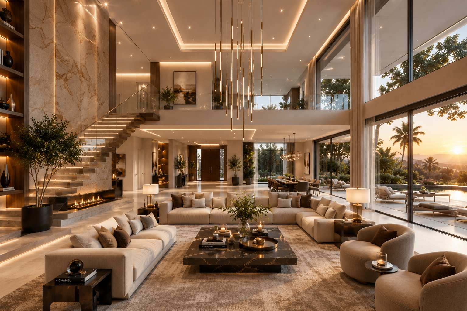 Luxury Living Room Interiors in Casagrand Vybe