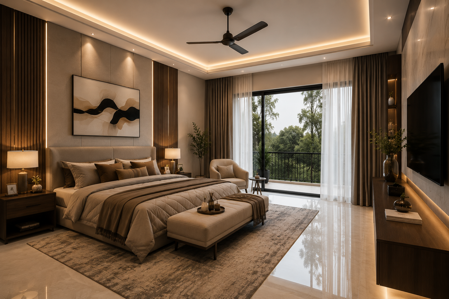 Premium Bedroom Interior Designers in Ramky One Odyssey