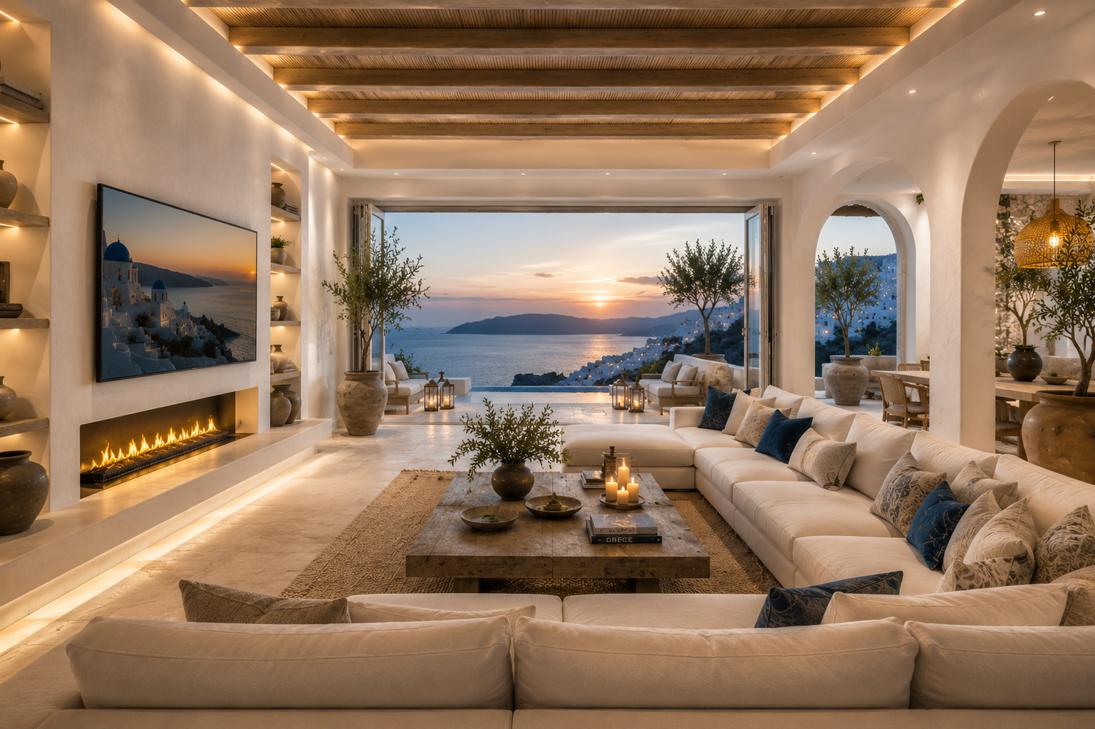 Luxury Living Room Interiors in Jayabheri The Peak