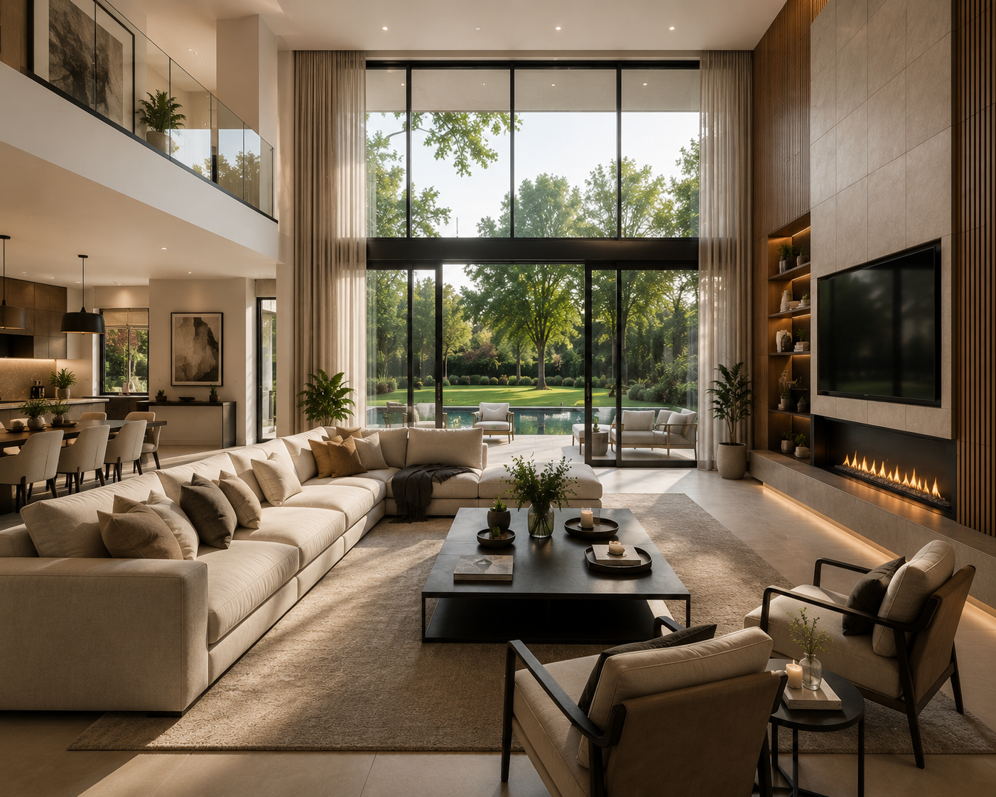 Luxury Living Room Interiors in Sree Varaaha Aurum