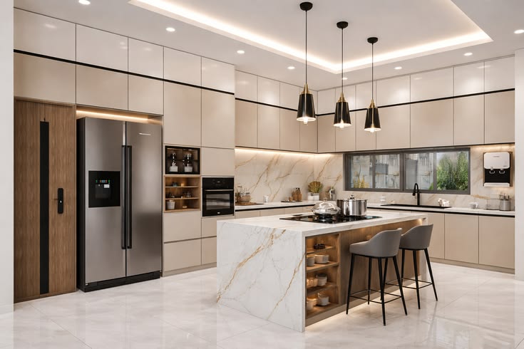 Luxury modular kitchen in Greenspace Celestial