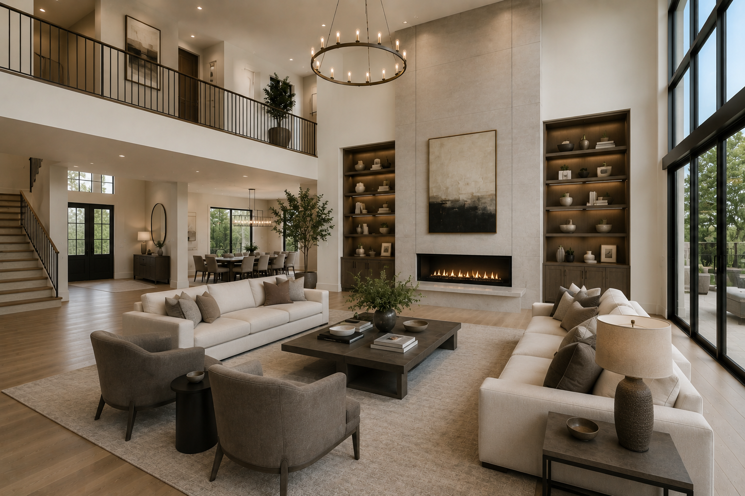 Luxury Living Room Interiors in The First by DSR