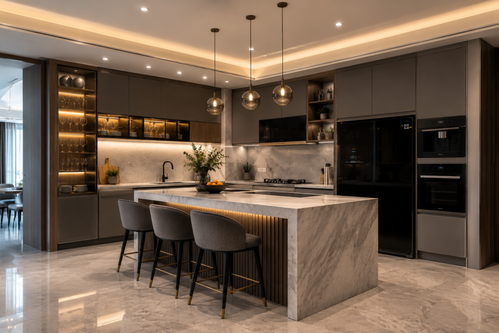 Luxury Modular Kitchen Designers in Aparna Serene Park