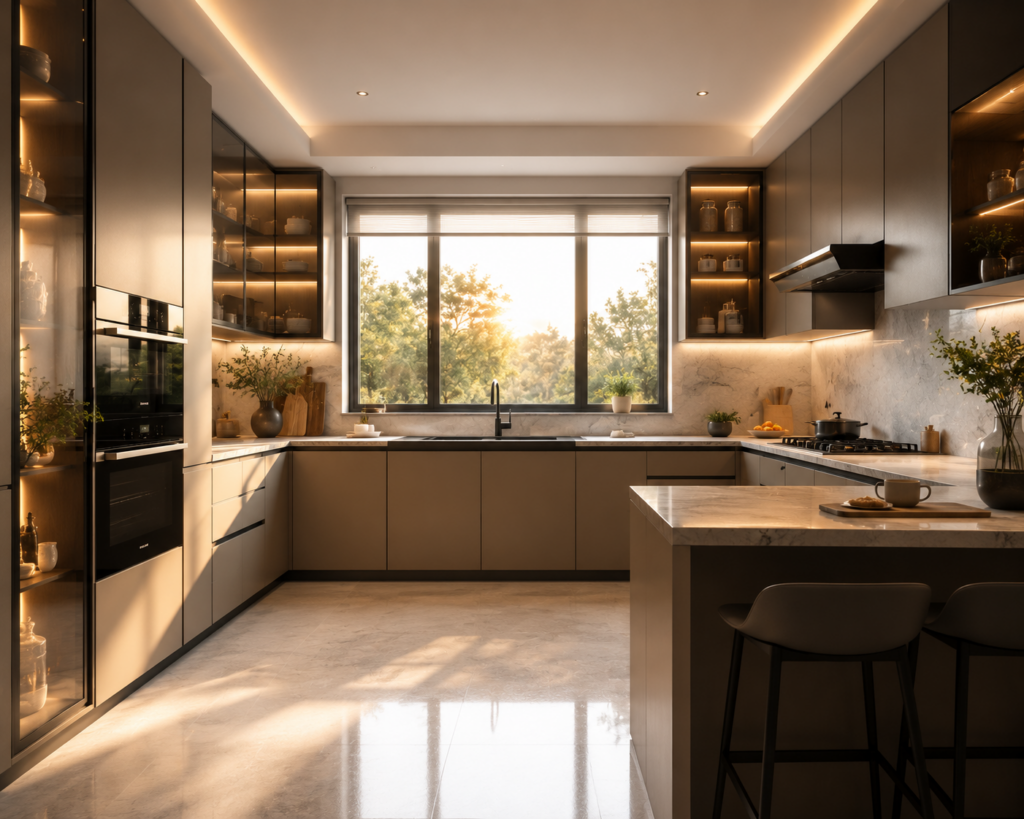 Luxury Modular Kitchen Designers in The Spectrum by Ramky