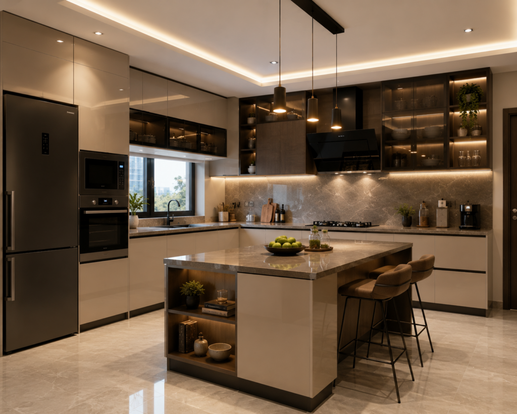 Luxury Modular Kitchen Designers in Vamsiram Jyothi Valencia