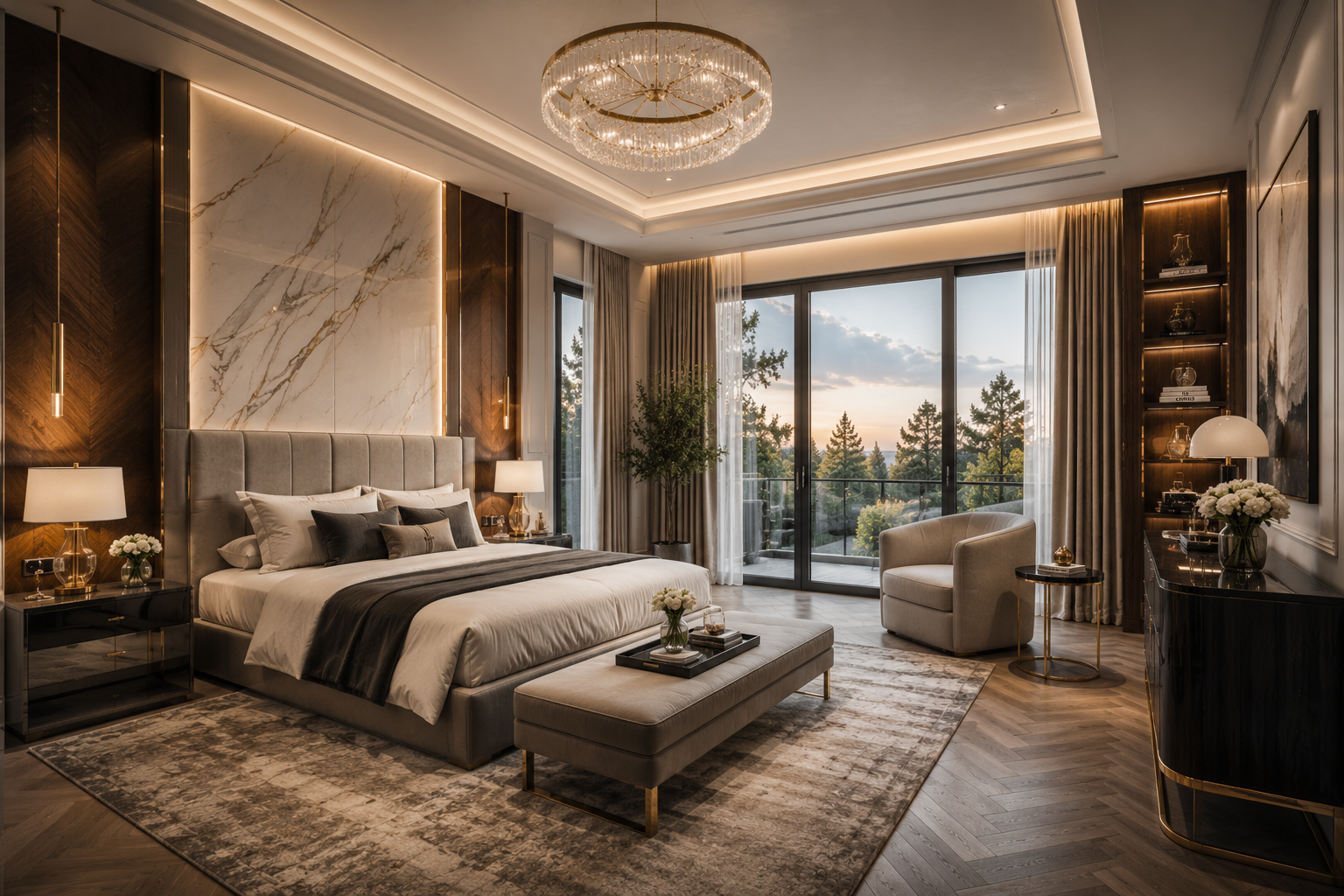 Luxury Bedroom Interior Designers in Aurobindo Kohinoor