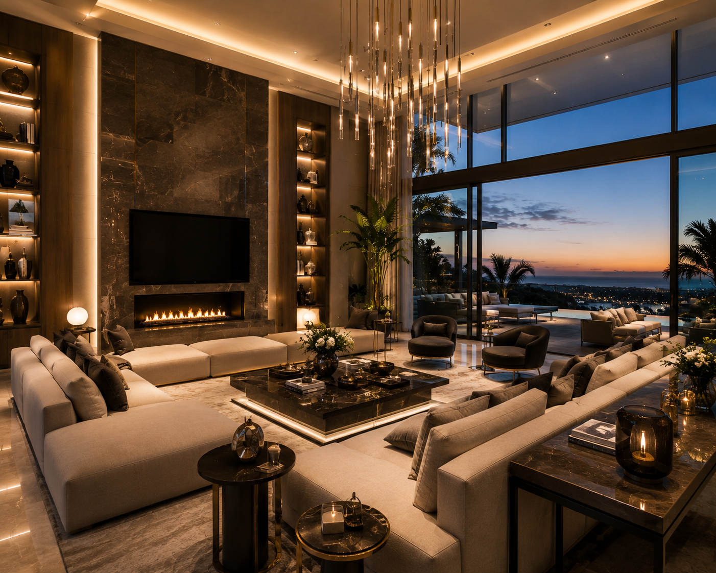 Luxury Living Room Interiors in Auro The Regent