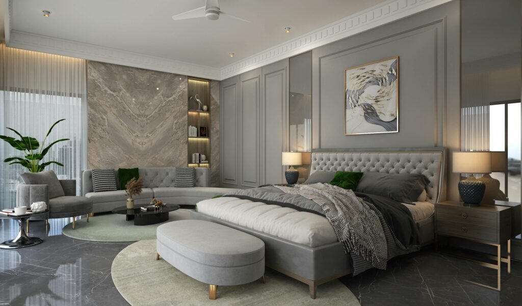 Luxury Bedroom Interior in Rajapushpa Retreat